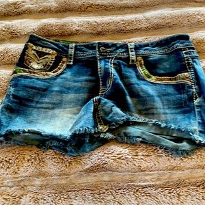 Grace in LA denim shorts